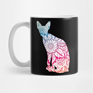 Pastel Flower Tattoo Sphynx Cat Mug